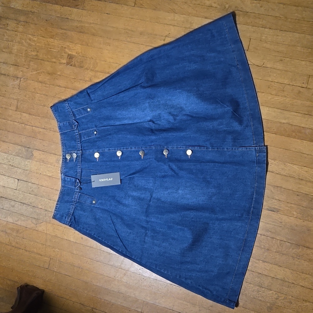 NWT VNDFLAG Jean Skirt